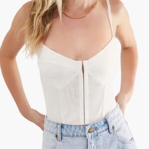 Free People Night Rhythm Corset Bodysuit